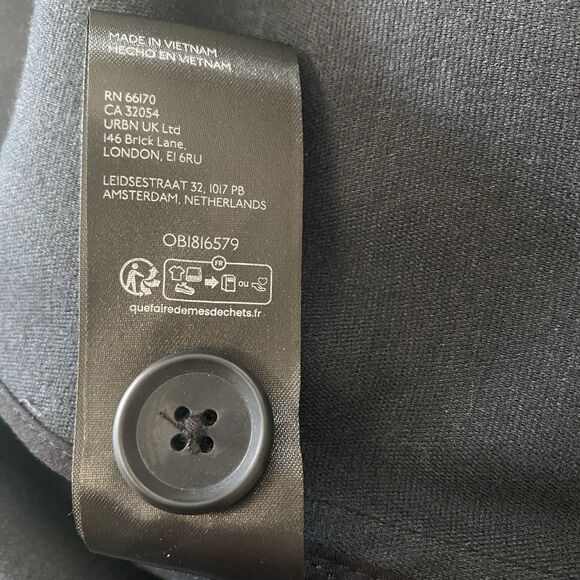 NWTS Maeve Anthropologie Skirt S Black Vegan Faux Leather Midi Pencil Pockets - Picture 7 of 7